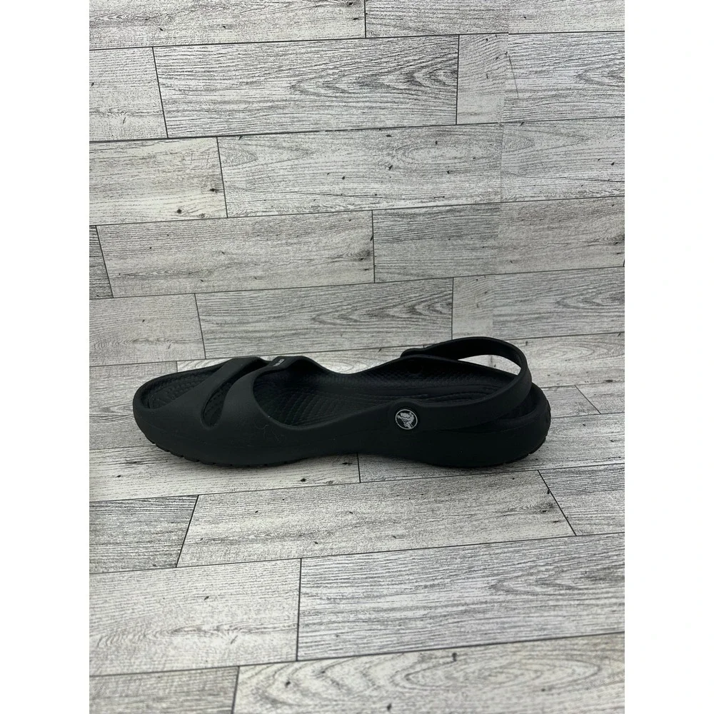Crocs Cleo II Black Dual Strap Slingback Comfort Sandals Womens Size 9